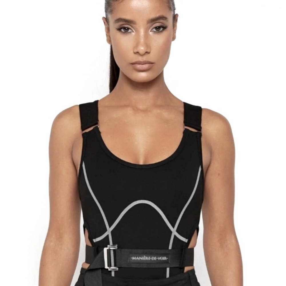 Manière de voir high leg reflective bodysuit 🖤